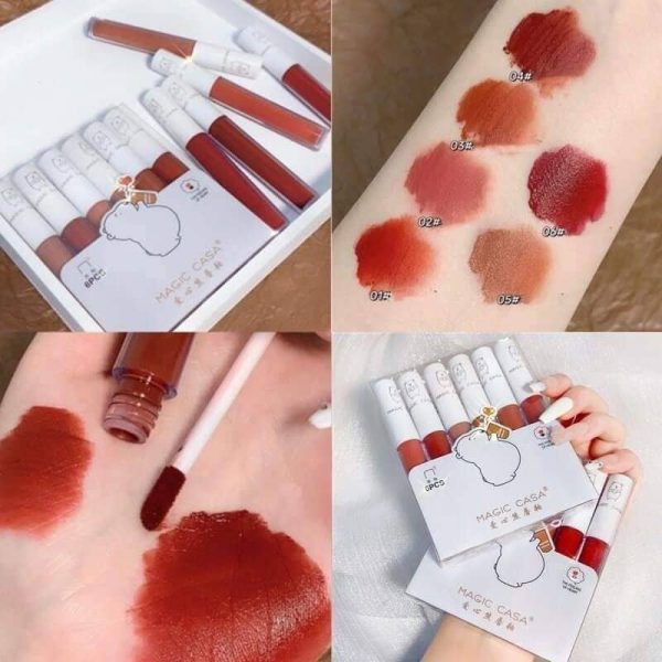 MAGIC CASA 6Pcs / Set Matte Velvet Liquid Lip Gloss